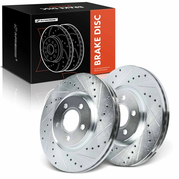 Front Drilled Brake Rotors for 2003-2005 Dodge Neon