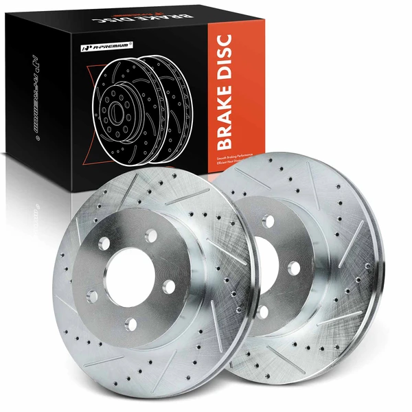 Front Drilled Brake Rotors for Jeep Liberty 2002-2007 L4 2.4L L4 2.8L V6 3.7L