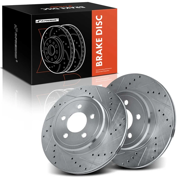 Rear Drilled Disc Brake Rotors for 2006-2020 Dodge Charger