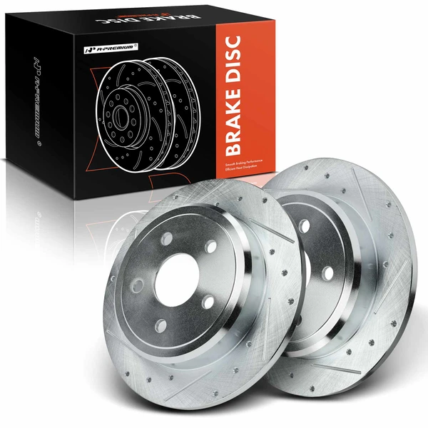 Rear Drilled Brake Rotors for 2006-2010 Jeep Commander