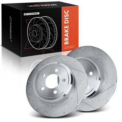 Rear Drilled Brake Rotors 