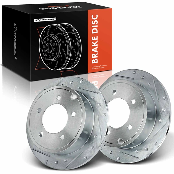 Rear Drilled Disc Brake Rotors for 2007-2010 Chrysler Sebring