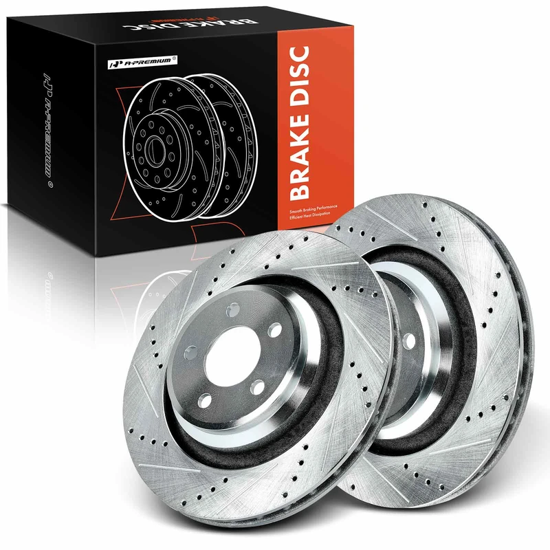 Rear Drilled Brake Rotors for Chrysler 300 Dodge Challenger Charger Magnum