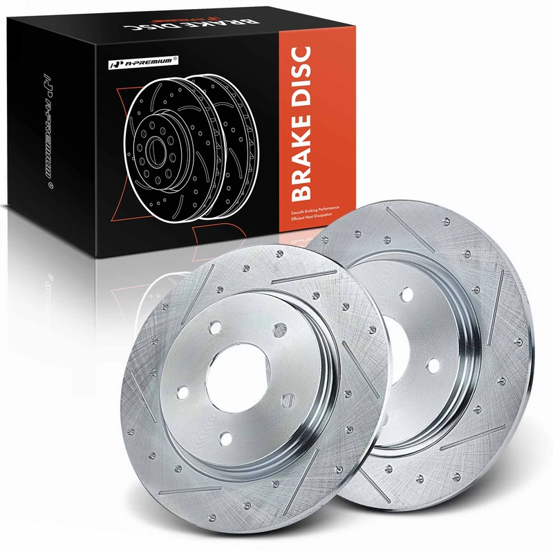 Rear Drilled Disc Brake Rotors for 2014 Volkswagen Routan