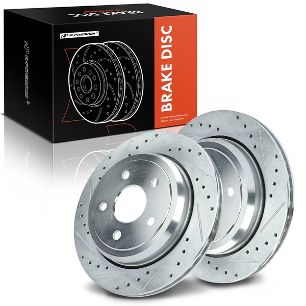 Rear Drilled Brake Rotors for 2011-2023 Dodge Durango