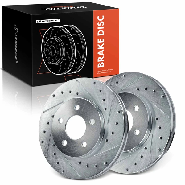 Front Drilled Brake Rotors for 2000 Chrysler Voyager