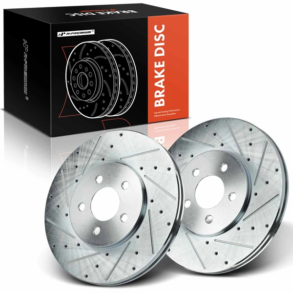 Front Drilled Brake Rotors for Chrysler Sebring 2001-2006 Dodge Stratus Plymouth