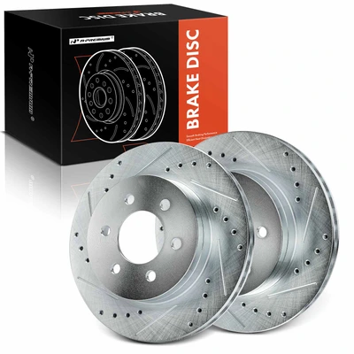 Front Drilled Brake Rotors for 1998-2002 Dodge Durango