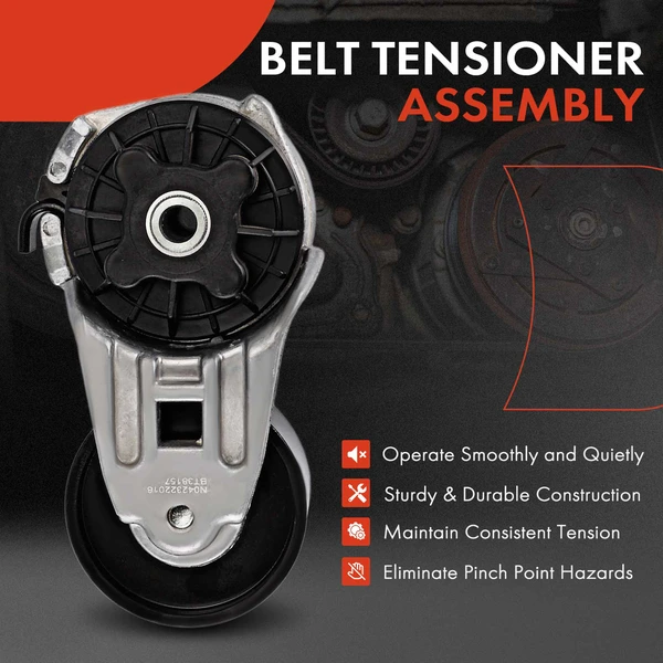 Belt Tensioner with Pulley for Dodge Ram 2500 1994-2002 D250 D350 W250 L6 5.9L