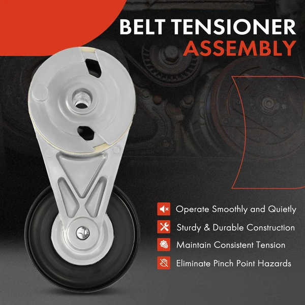 Belt Tensioner with Pulley for Chevrolet G10 1992-1995 G30 Astro GMC G1500 G2500