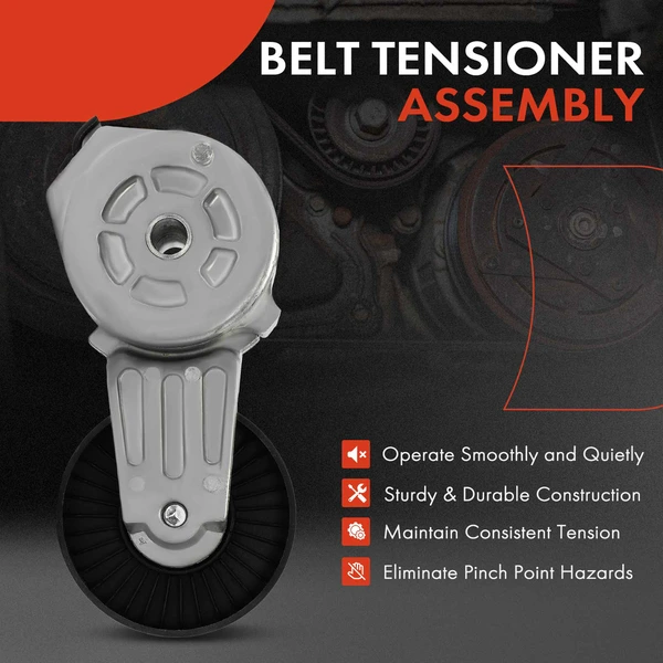 Belt Tensioner with Pulley for Ford F-150 1987-1996 F-250 E-250 Econoline 5.8L