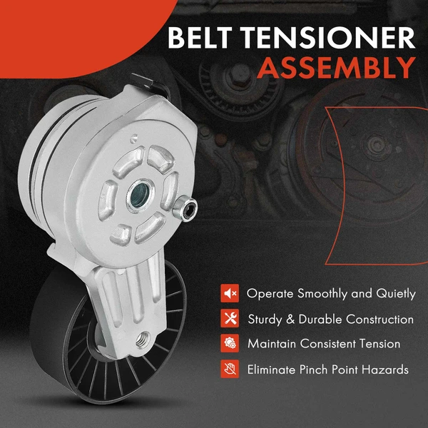 Belt Tensioner with Pulley for Ford F-150 F-250 F-350 E-250 Econoline L6 4.9L