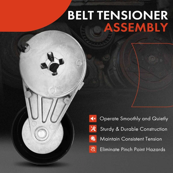 Belt Tensioner with Pulley for Ford Thunderbird 89-95 Mercury Cougar 89-90 3.8L