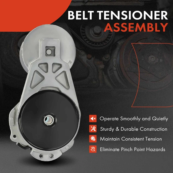 Belt Tensioner with Pulley for Freightliner Cascadia Volvo International Harvester
