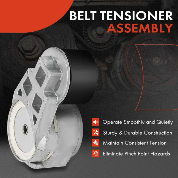 Belt Tensioner with Pulley for International Harvester 5500i Freightliner