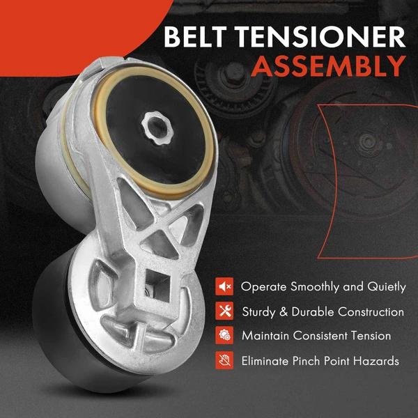 Belt Tensioner with Pulley for Autocar LLC. Ford Freightliner Kenworth Peterbilt