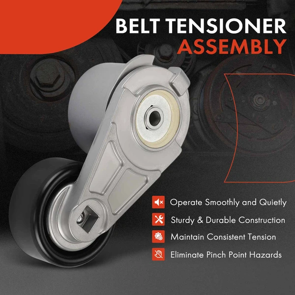 Belt Tensioner with Pulley for Chevrolet Silverado 1500 2500 GMC Sierra Cadillac
