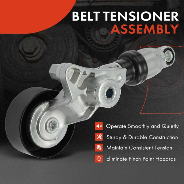 Belt Tensioner with Pulley for Honda Accord 2013-2017 Crosstour Acura MDX RLX