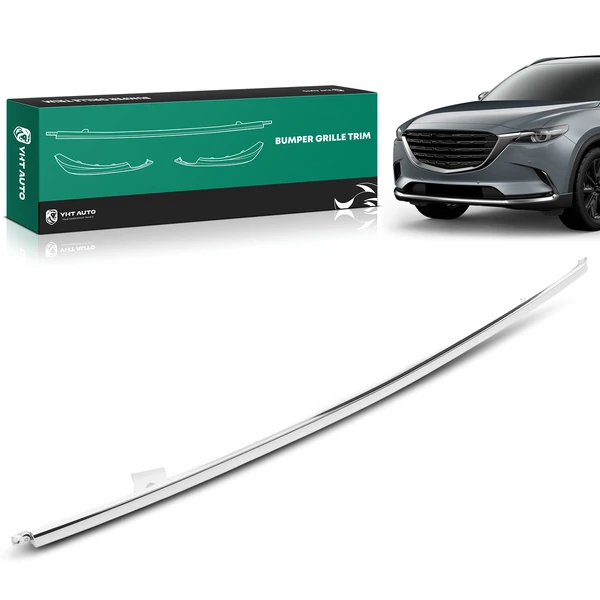 Front Center Chrome Bumper Cover Molding for 2016-2023 Mazda CX-9