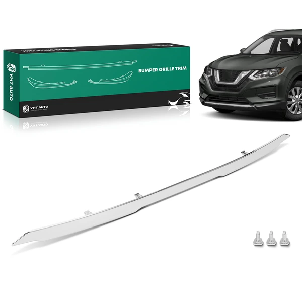 Front Chrome Bumper Molding Trim for Nissan Rogue 2017-2020