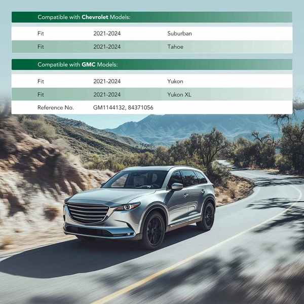 Rear Driver or Passenger Galvano Silver Bumper Molding for Chevy Tahoe GMC Yukon 2021-2024