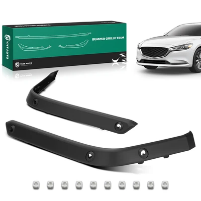 2 Pcs Rear Driver & Passenger Outer Lower Black Valance Panel