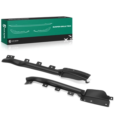 2 Pcs Driver & Passenger Plastic Bumper Cover Molding