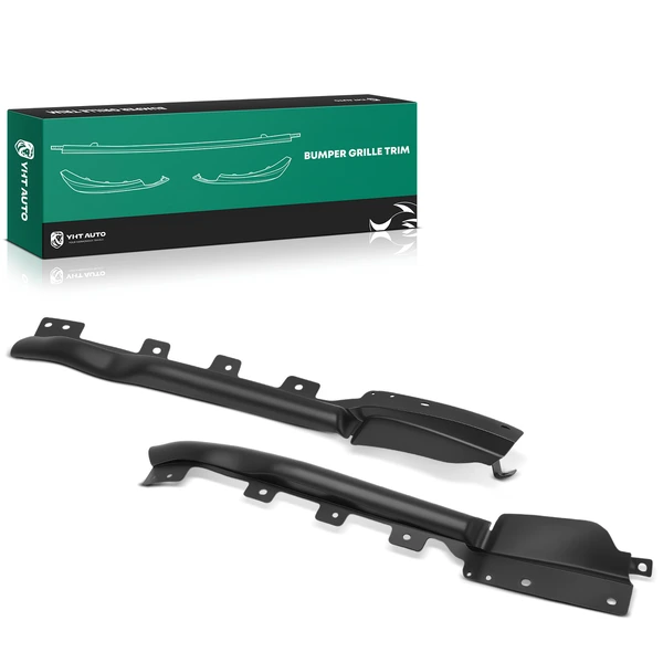 2 Pcs Driver & Passenger Plastic Bumper Cover Molding for 2020-2022 Ford F-450 Super Duty