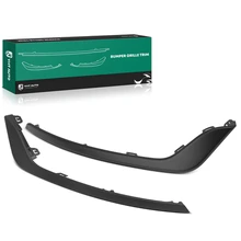 2 Pcs Front Textured Black Bumper Trim for 2019-2020 Ford Fusion