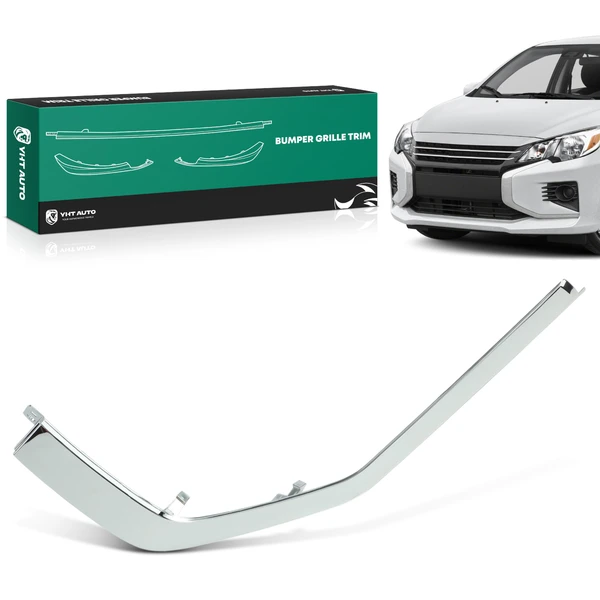 Front Driver Lower Chrome Bumper Molding for Mitsubishi Mirage G4 Mirage 2021-2024