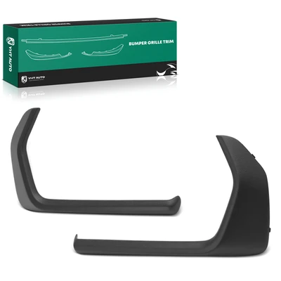 2 Pcs Front ABS Plastic Bumper Cover Molding