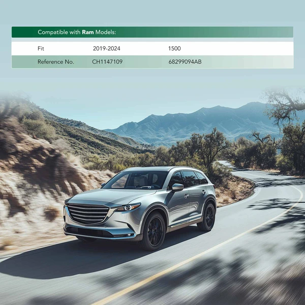 Rear Passenger Inner Bumper Valance with Dual Exhaust for Ram 1500 2019-2024