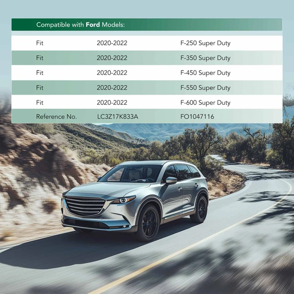 Front Passenger Plastic Bumper Cover Molding for 2020-2022 Ford F-450 Super Duty