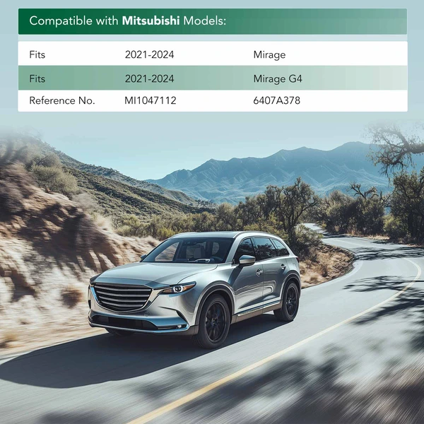 Front Passenger Upper Chrome Bumper Molding for Mitsubishi Mirage G4 Mirage 21-24