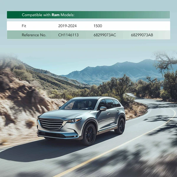 Rear Driver Outer Primed Bumper Trim for 2019-2024 Ram 1500