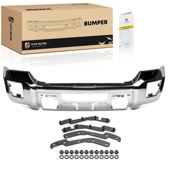Front Bumper Face Bar with Fog Light Hole for GMC Sierra 2500 HD Sierra 3500 HD