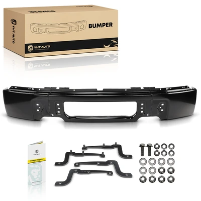 Black Front Bumper without Fog Light Holes