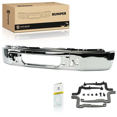 Chrome Front Bumper without Fog Light Holes