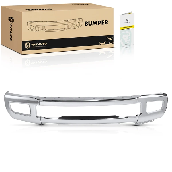 Chrome Front Bumper Face Bar with Fog Light for Ford F-250 Super Duty 2017-2019