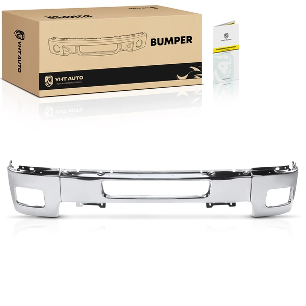 Front Bumper Face Bar with Fog Light Hole for 2011-2014 Chevrolet Silverado 3500 HD