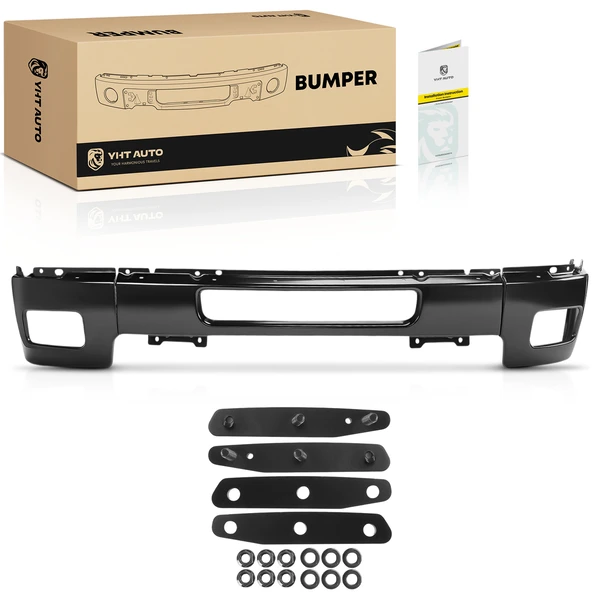 Front Bumper Face Bar with Fog Light Hole for 2011-2014 Chevrolet Silverado 3500 HD