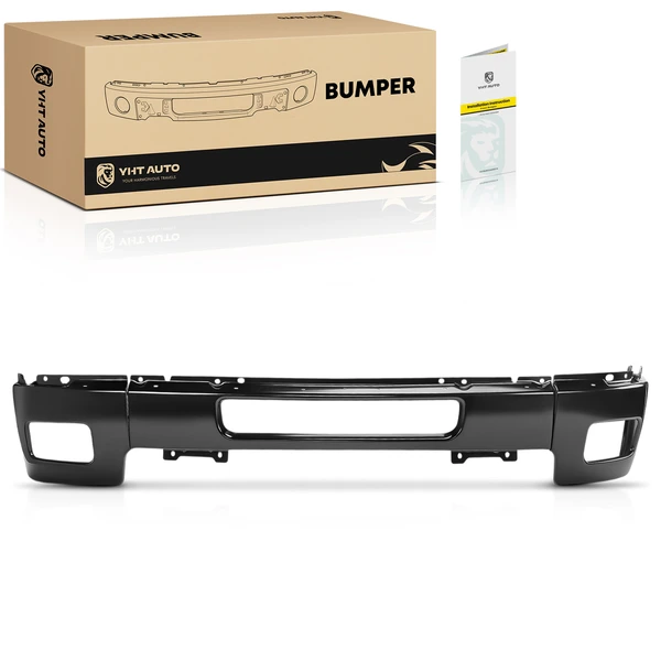 Front Bumper Face Bar with Fog Light Hole for 2011-2014 Chevrolet Silverado 3500 HD