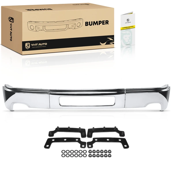 Front Bumper Face Bar with Fog Light Hole for GMC Sierra 2500 HD Sierra 3500 HD
