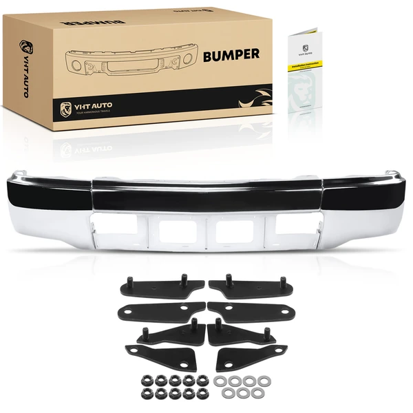 Front Bumper Face Bar for Chevrolet Silverado 1500 2014-2015 Chrome Steel