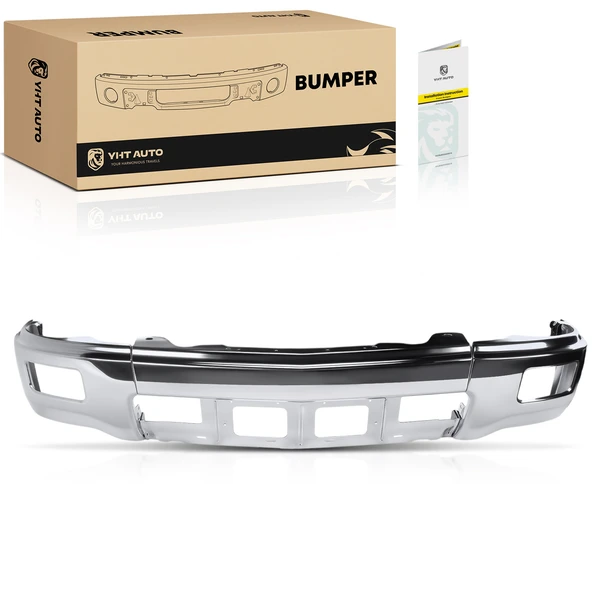 Front Bumper Face Bar Steel with Hardware Chrome for 2014-2015 Chevrolet Silverado 1500