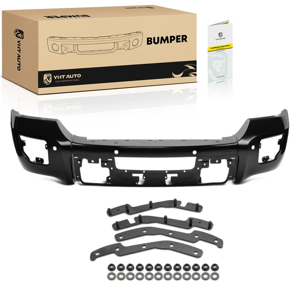 Front Bumper Face Bar with Radar & Fog Light Hole for 2015-2019 GMC Sierra 2500 HD