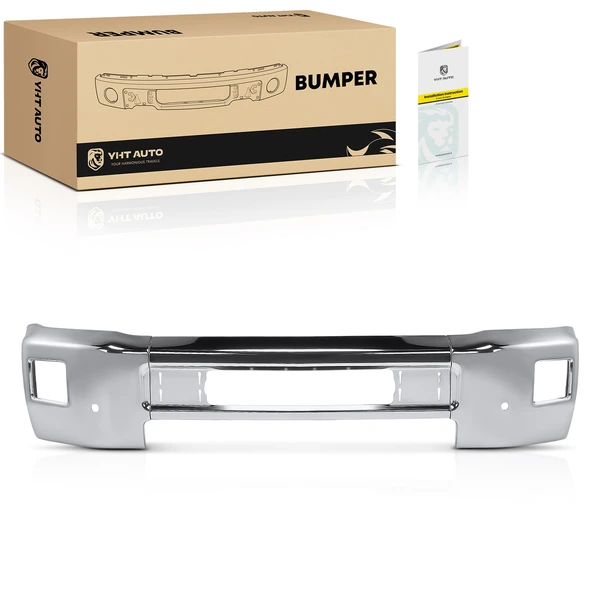 Chrome Front Bumper Face Bar with Fog Light for Chevrolet Silverado 2500 HD 2015-2019