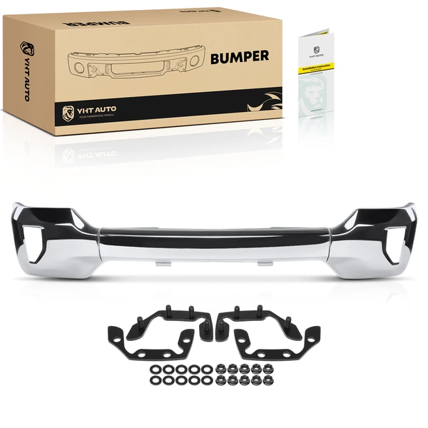 Front Bumper Face Bar Chrome with Hardware for Chevy Silverado 1500 2016-2018