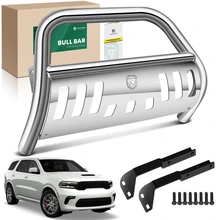 2.5 Inch Silver S/S 304 Bull Bar Front Bumper Grille Guard for 2022 Jeep Grand Cherokee WK