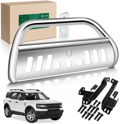 3 Inch Silver S/S 304 Bull Bar Front Bumper Grille Guard